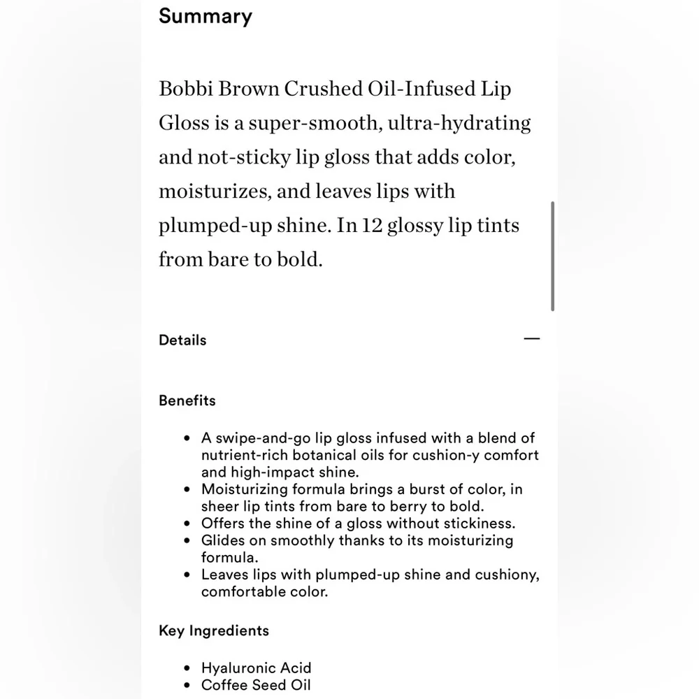 BOBBI BROWN | “Force of Nature” | Crushed Oil-Infused Lip Gloss (Brand New!) 💜 - Picture 12 of 15